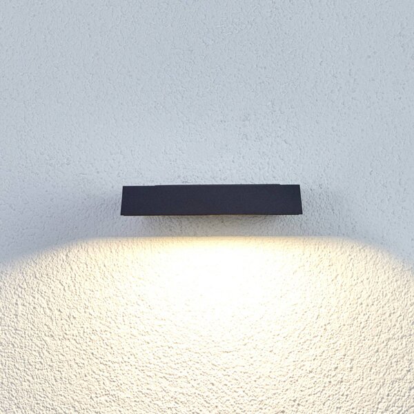 Reflektor zewnętrzny LED Maica, antracytowy, obrotowy, IP65 Maica Lucande, czarny, aluminium, nowoczesny
