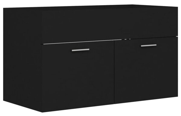 Szafka pod umywalkę, czarna, 80x38,5x46 cm
