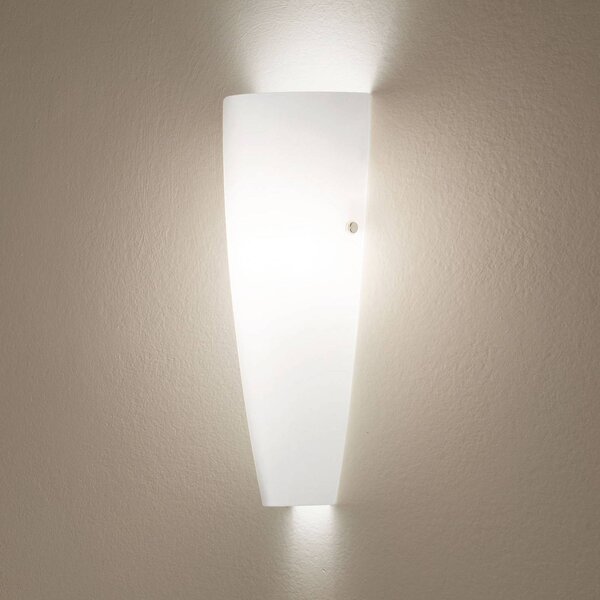 Fabas Luce Kinkiet DEDALO, możliwość ściemniania, biały / opal, łazienka, szkło, nowoczesny