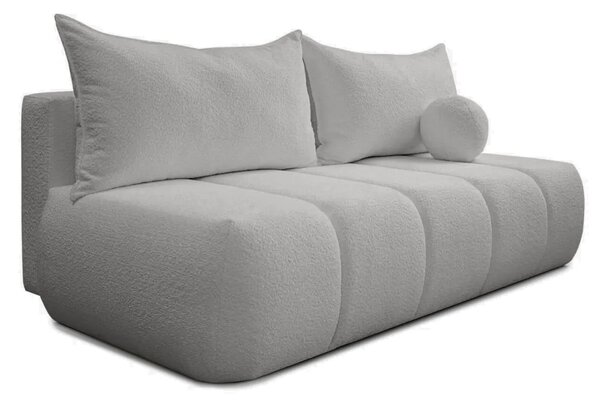 Szara nowoczesna sofa rozkładana boucle H7-Z58