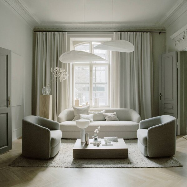New Works Lampa wisząca designerska Tense, możliwość ściemniania, biały / opal, kuchnia, tworzywo sztuczne, design