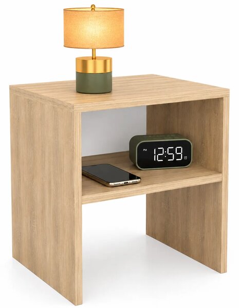 Minimalistyczny wąski stolik nocny dąb sonoma W4-T06