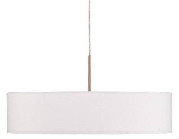 Lampa wisząca Sebatin Lindby, możliwość ściemniania, biały / opal, salon / jadalnia, tkanina / materiał / jedwab, nowoczesny