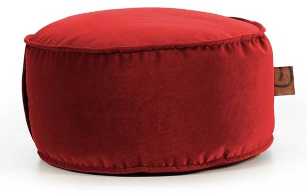 Podnóżek DOT XL AllureVelvet – aksamitny podnóżek do puf czerwony