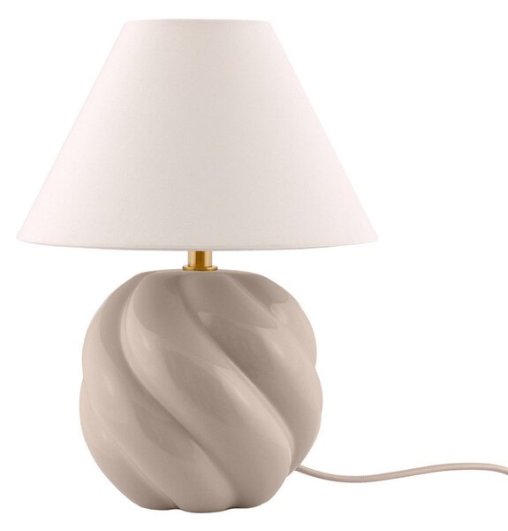Lampa Stołowa Globen Lighting, DAHLIA, beżowy, salon, tkanina | tekstylia