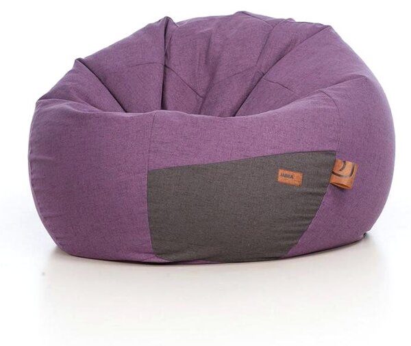 Pufa Baloon Homeliness – nowoczesna pufa sako do salonu fioletowa