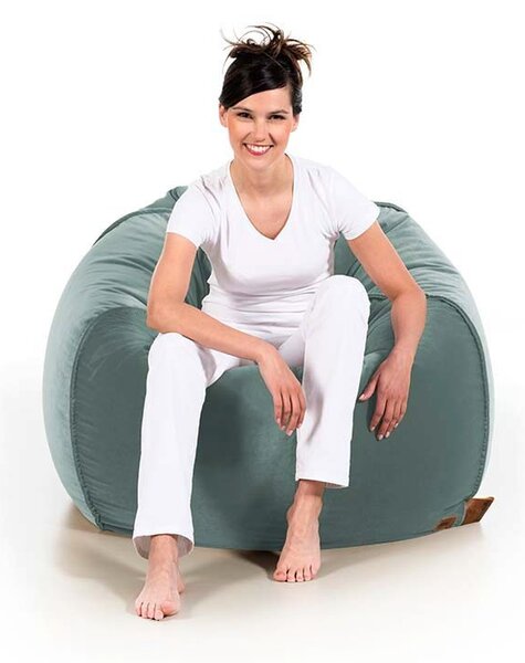 Pufa Baloon AllureVelvet – aksamitna pufa sako premium miętowy