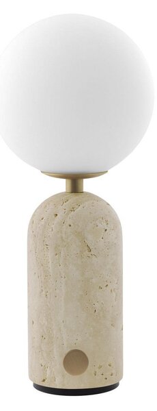 Lampa Stołowa Globen Lighting, Torrano, ściemnialny, beżowy, salon, kamień, design