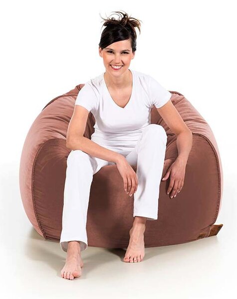 Pufa Baloon AllureVelvet – aksamitna pufa sako premium różowy