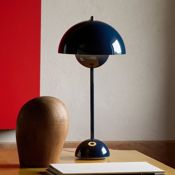 Lampa Stołowa &Tradition, Flowerpot VP3, niebieski, salon, metal, design