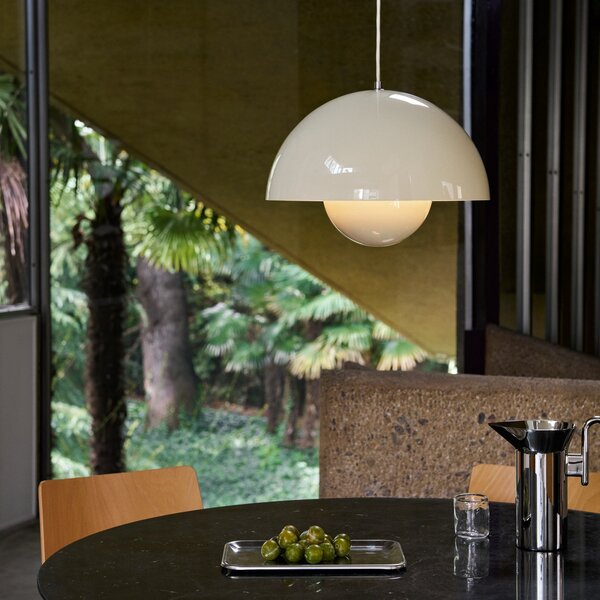 Lampa Wisząca &Tradition, Flowerpot VP7, ściemnialny, beżowy, salon, metal, design