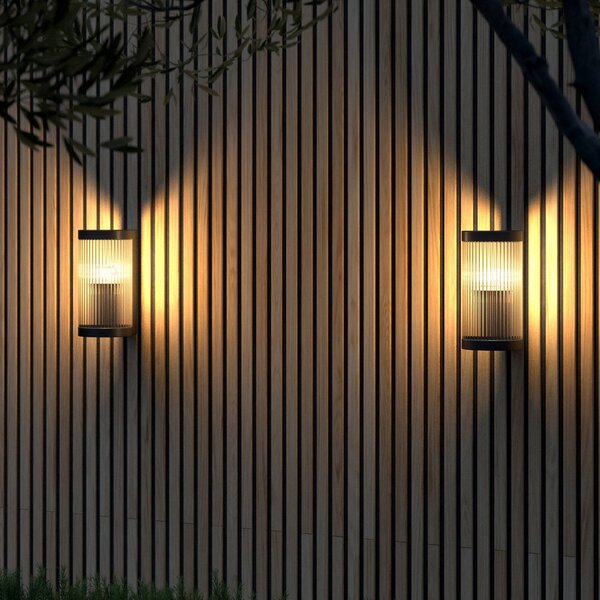 Nordlux Kinkiet zewnętrzny Coupar, możliwość ściemniania, czarny, aluminium