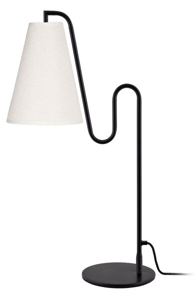 Lampa Stołowa Globen Lighting, Lou, biały, salon, tkanina | tekstylia, design