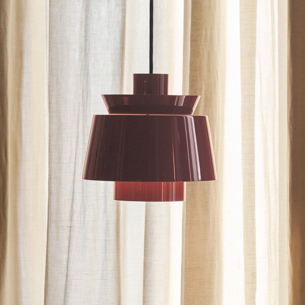 Lampa Wisząca &Tradition, Utzon JU1, ściemnialny, czerwony, salon, metal, design