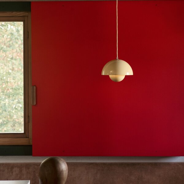 Lampa Wisząca &Tradition, Flowerpot VP1, ściemnialny, beżowy, salon, metal, design