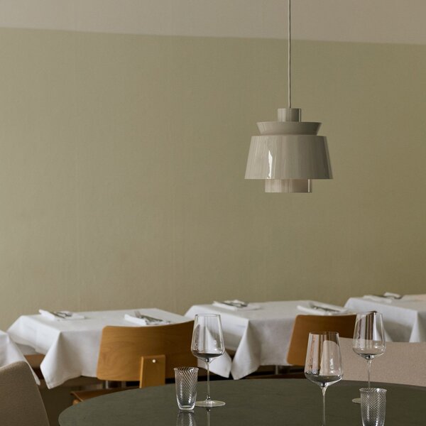 Lampa Wisząca &Tradition, Utzon JU1, ściemnialny, beżowy, salon, metal, design