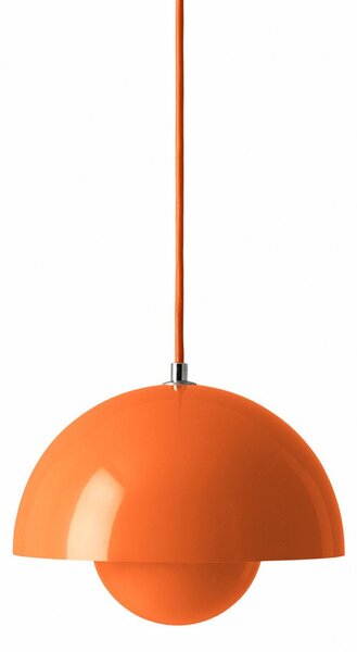 Lampa Wisząca &Tradition, Flowerpot VP1, ściemnialny, pomarańczowy, salon, metal, design