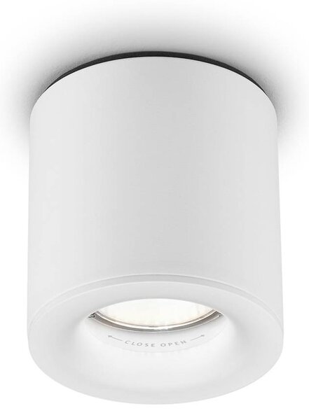 Helestra Lot lampa sufitowa zewnętrzna IP65, biała Lot, możliwość ściemniania, biały / opal, aluminium, nowoczesny