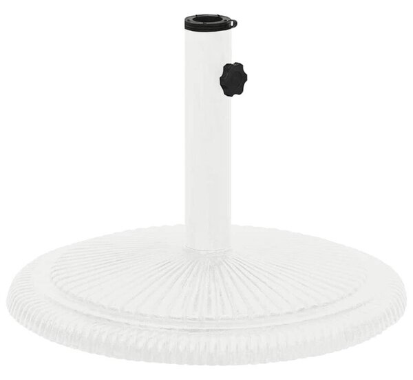 Podstawa pod parasol, biała, 45x45x30 cm, żeliwo