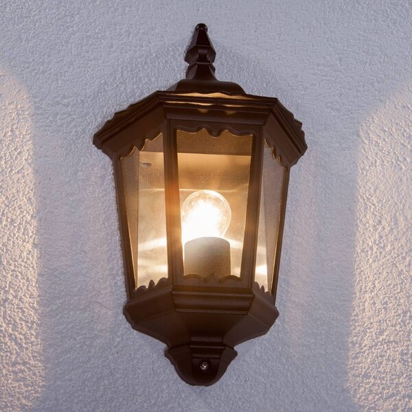 Kinkiet zewnętrzny LIEVA Lindby, czarny, aluminium, antyczny