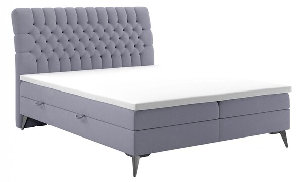 MebleMWM Łóżko kontynentalne z pojemnikiem i topperem MOLLY | 140x200 | Kolor do wyboru