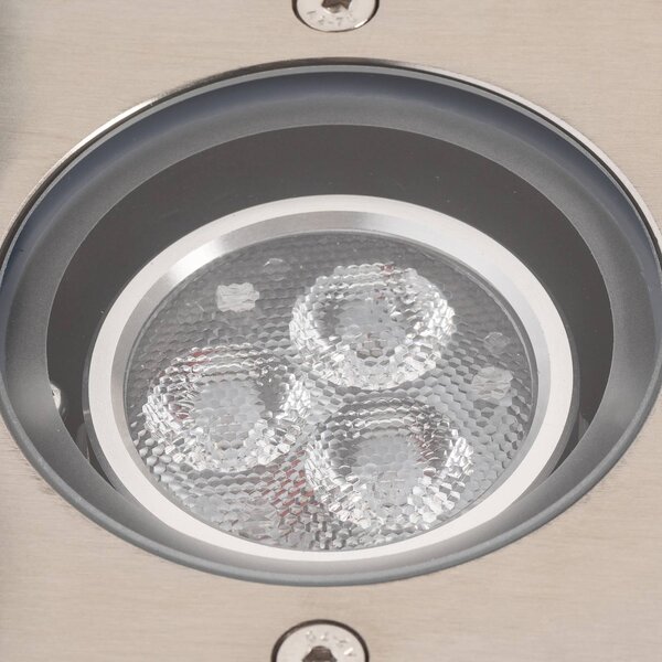 Oprawa wpuszczana podłogowa LED Lucande Jos, kątowa, obrotowa, IP67 JOS, aluminiowy / szary / cynkowy, aluminium, nowoczesny