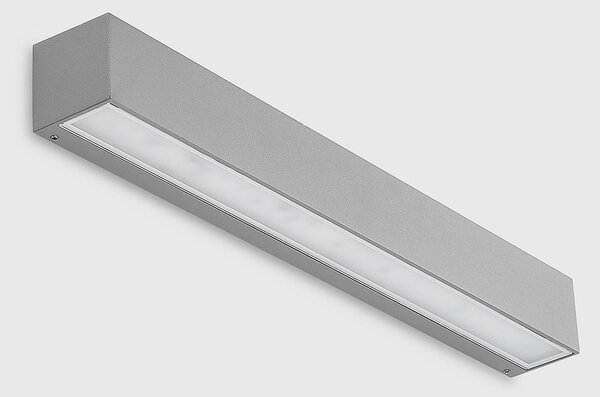 Kinkiet zewnętrzny LED Lengo Lucande, aluminiowy / szary / cynkowy, aluminium, nowoczesny