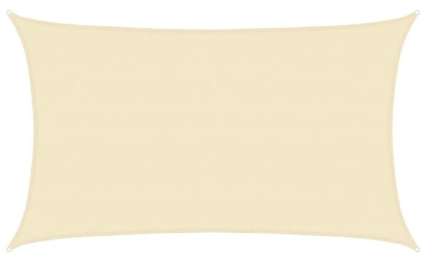 Żagiel przeciwsłoneczny, 160 g/m², kremowy, 5x8 m, hdpe