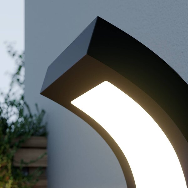 Kinkiet zewnętrzny LED Advik Arcchio, czarny, aluminium, nowoczesny