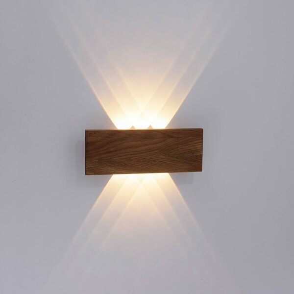Paul Neuhaus Kinkiet Palma, ciemne drewno, salon / jadalnia, drewno, nowoczesny