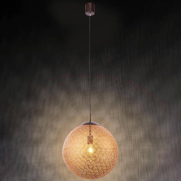 Paul Neuhaus Lampa wisząca Greta, możliwość ściemniania, mosiężny / złoty, salon / jadalnia, metal, dworkowy / rustykalny