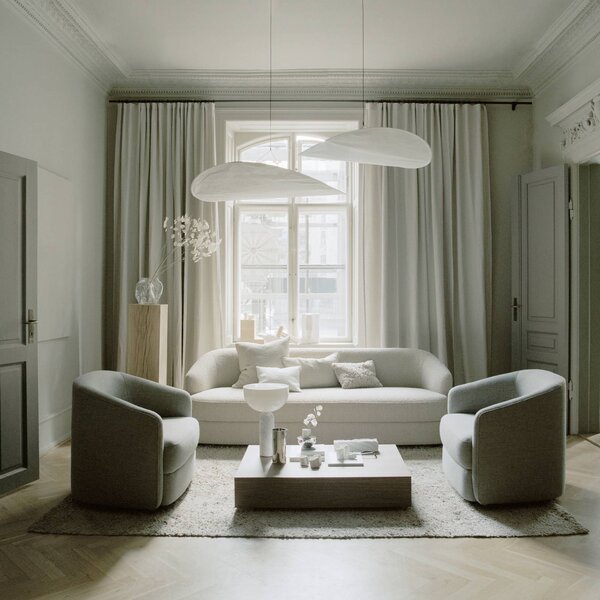 New Works Lampa wisząca designerska Tense, możliwość ściemniania, biały / opal, kuchnia, tworzywo sztuczne, design