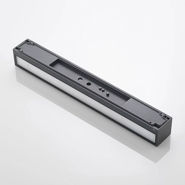 Kinkiet zewnętrzny LED Lengo Arcchio, czarny, aluminium, nowoczesny