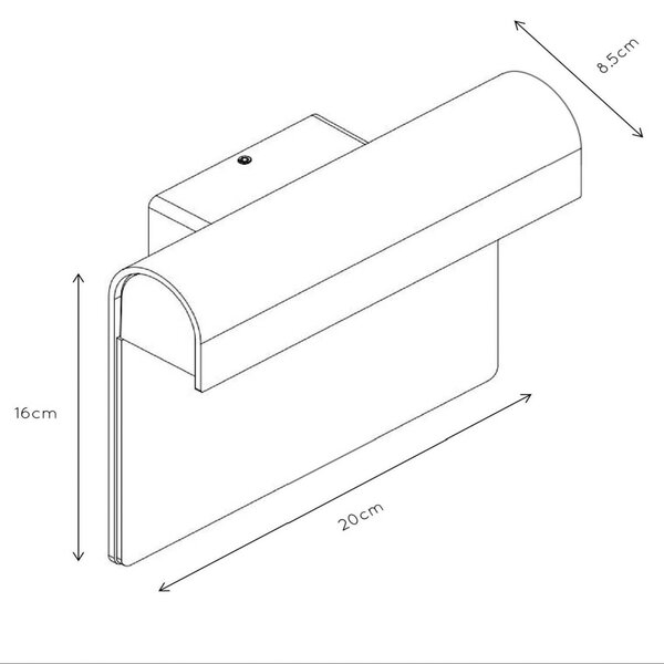 Lucide Oświetlenie numeru domu LED THESI, czarne THESI, czarny, aluminium, nowoczesny