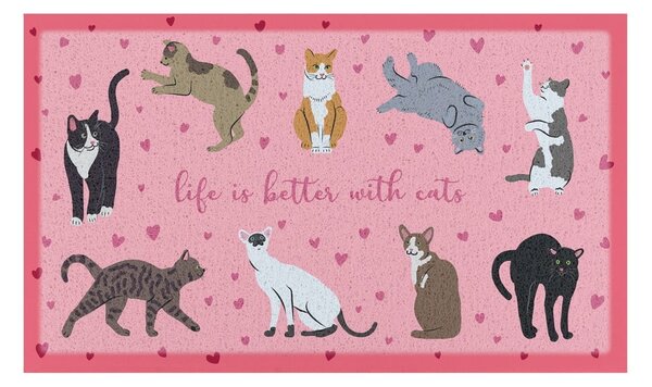 Wycieraczka 40x70 cm Life Is Better With Cats – Artsy Doormats