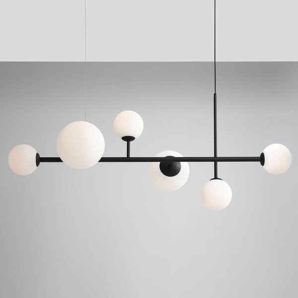 Lampa wisząca Dione ALDEX, możliwość ściemniania, czarny, salon / jadalnia, metal, nowoczesny