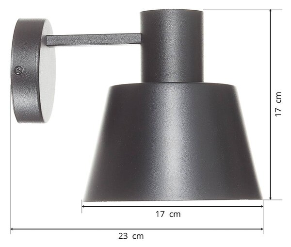 Kinkiet Dunka SIGMA, możliwość ściemniania, czarny, salon / jadalnia, metal, nowoczesny