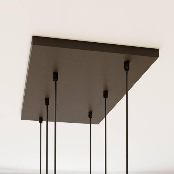 Lampa wisząca szklana Cubus TK Lighting, możliwość ściemniania, przezroczysty / transparentny, salon / jadalnia, szkło, nowoczesny