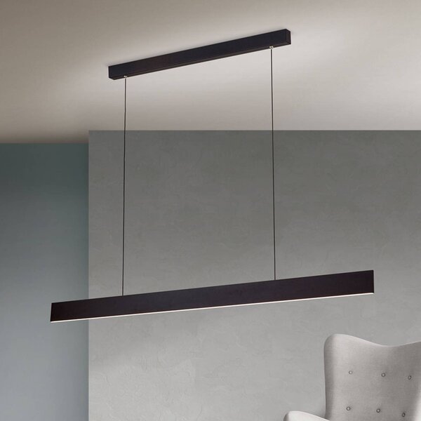 ORION Lampa wisząca Gideon, możliwość ściemniania, czarny, salon / jadalnia, aluminium, nowoczesny