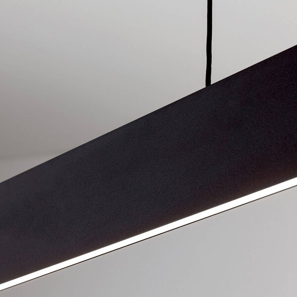 ORION Lampa wisząca Gideon, możliwość ściemniania, czarny, salon / jadalnia, aluminium, nowoczesny