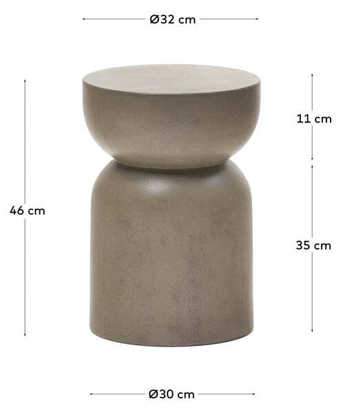 Okrągły stolik ogrodowy betonowy ø 32 cm Garbet – Kave Home