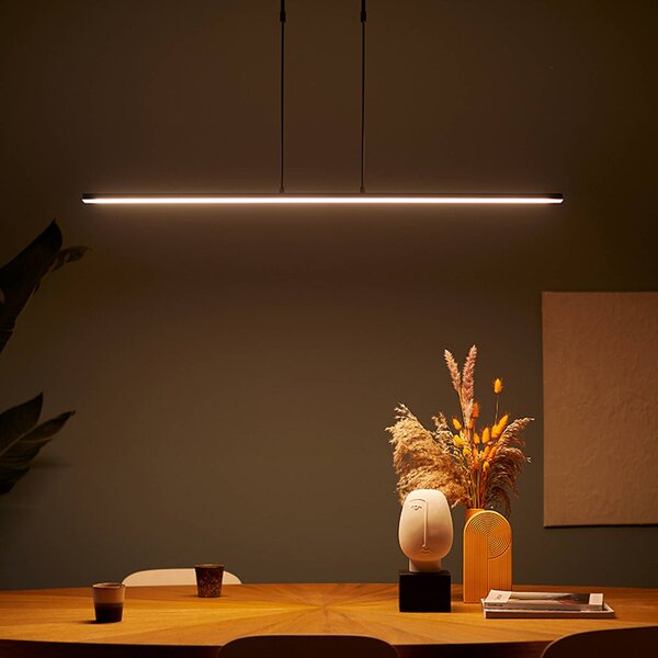 Steinhauer Lampa wisząca Zelena, możliwość ściemniania, czarny, salon / jadalnia, metal, nowoczesny