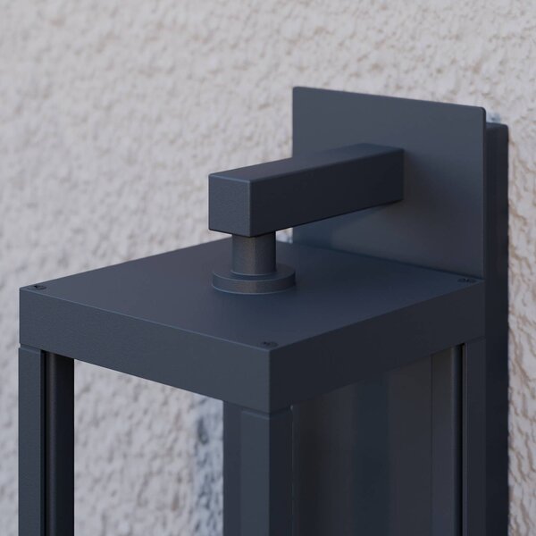 Kinkiet zewnętrzny LED Ferdinand Lucande, aluminiowy / szary / cynkowy, aluminium, nowoczesny