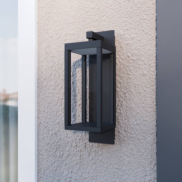 Kinkiet zewnętrzny LED Ferdinand Lucande, aluminiowy / szary / cynkowy, aluminium, nowoczesny