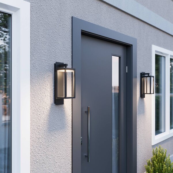 Kinkiet zewnętrzny LED Ferdinand Lucande, aluminiowy / szary / cynkowy, aluminium, nowoczesny