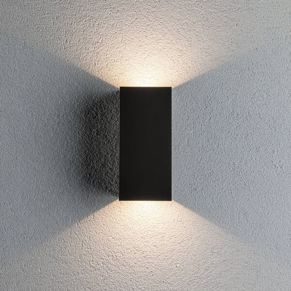 Paulmann Kinkiet zewnętrzny LED Flame, czarny, aluminium, nowoczesny
