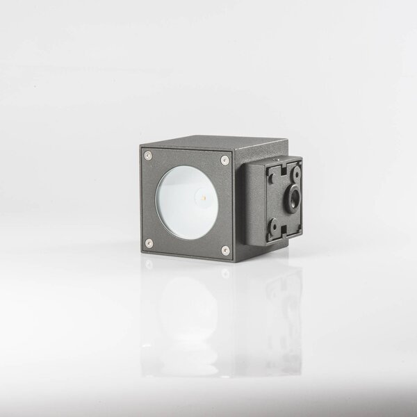 Kinkiet zewnętrzny LED Jarno Lucande, czarny, aluminium, nowoczesny