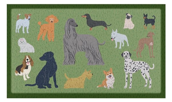 Wycieraczka 40x70 cm Dog Breeds – Artsy Doormats