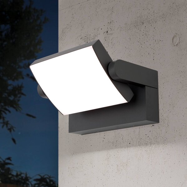 ORION Kinkiet zewnętrzny LED Ginger, czarny, aluminium, nowoczesny