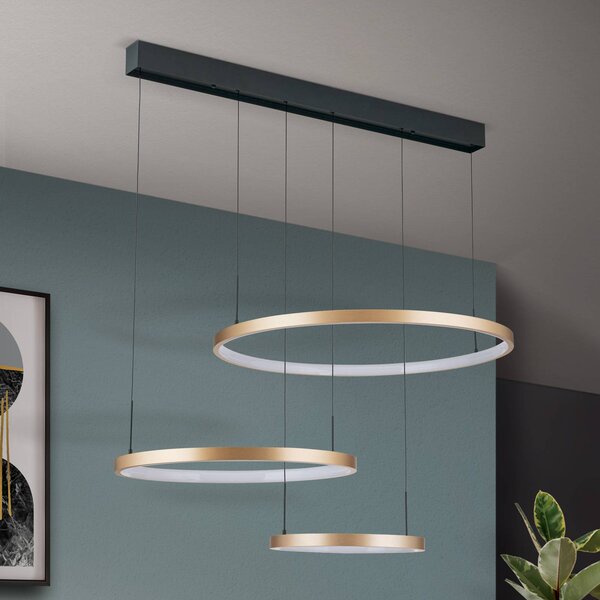 ORION Lampa wisząca Sphere, możliwość ściemniania, czarny, salon / jadalnia, metal, nowoczesny
